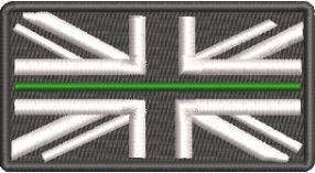 NHS Ambulance Service Thin Green Line Embroidered zipped hoodie Paramedic Emergency Services