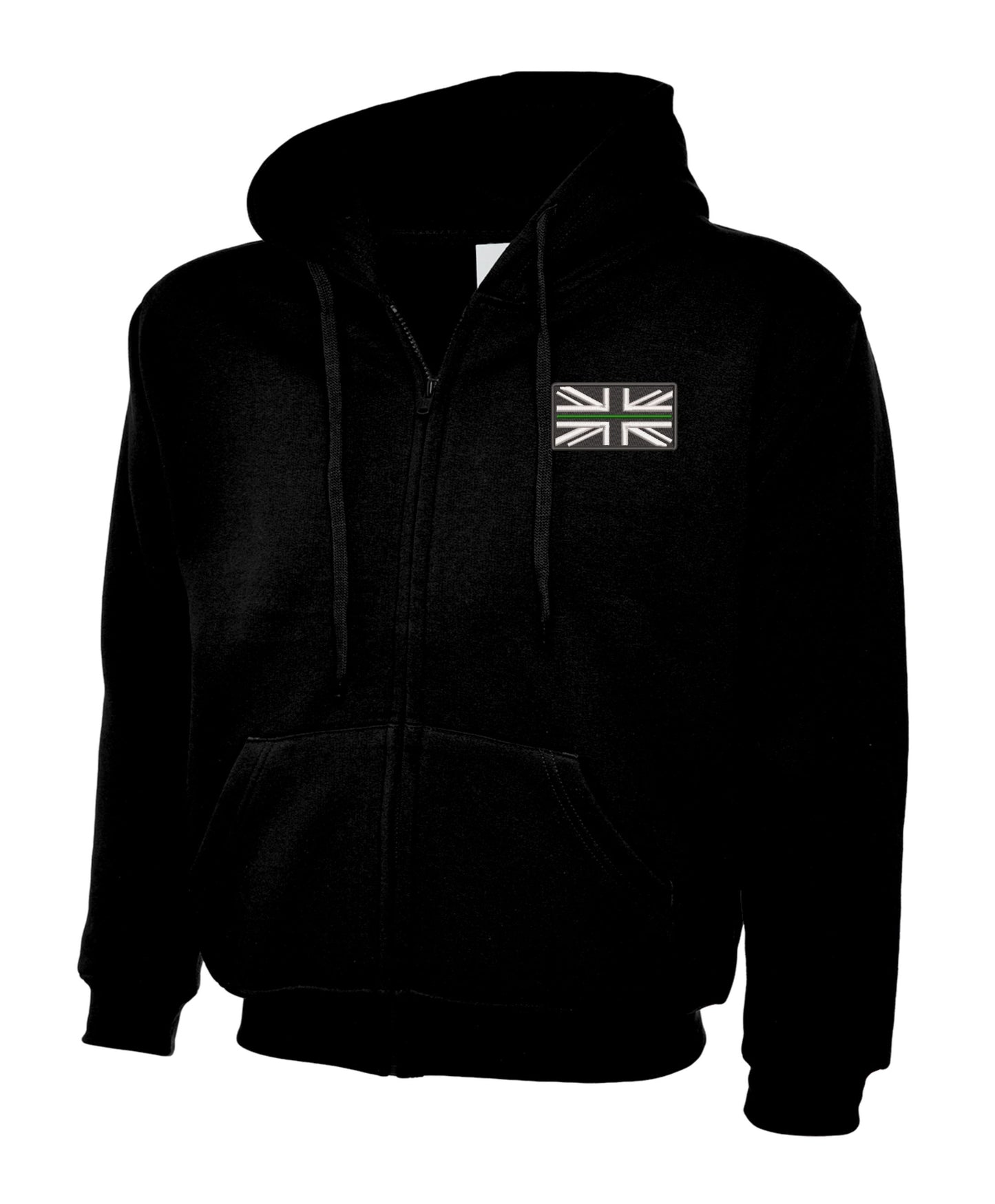 NHS Ambulance Service Thin Green Line Embroidered zipped hoodie Paramedic Emergency Services