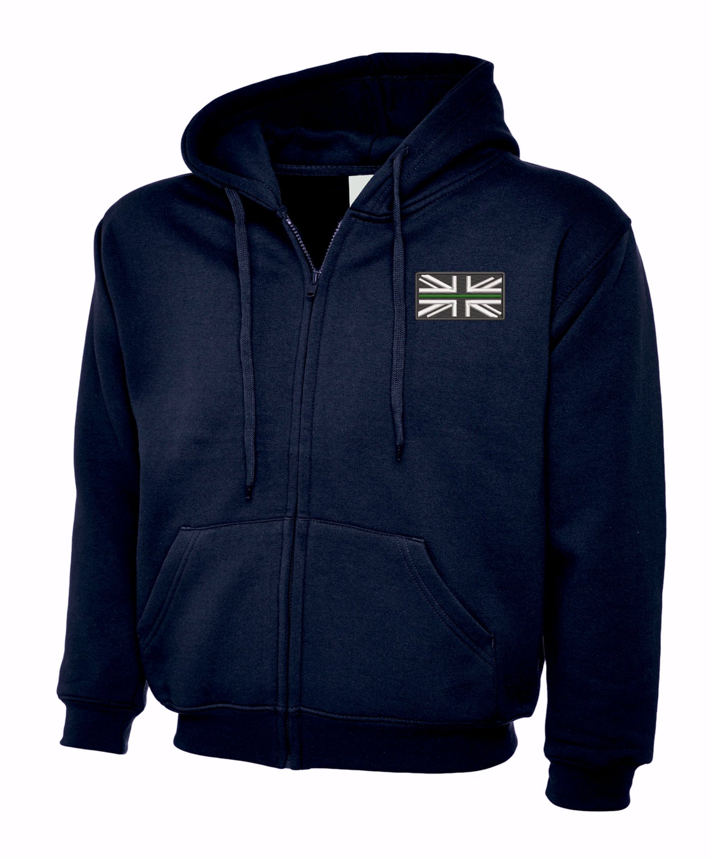 NHS Ambulance Service Thin Green Line Embroidered zipped hoodie Paramedic Emergency Services