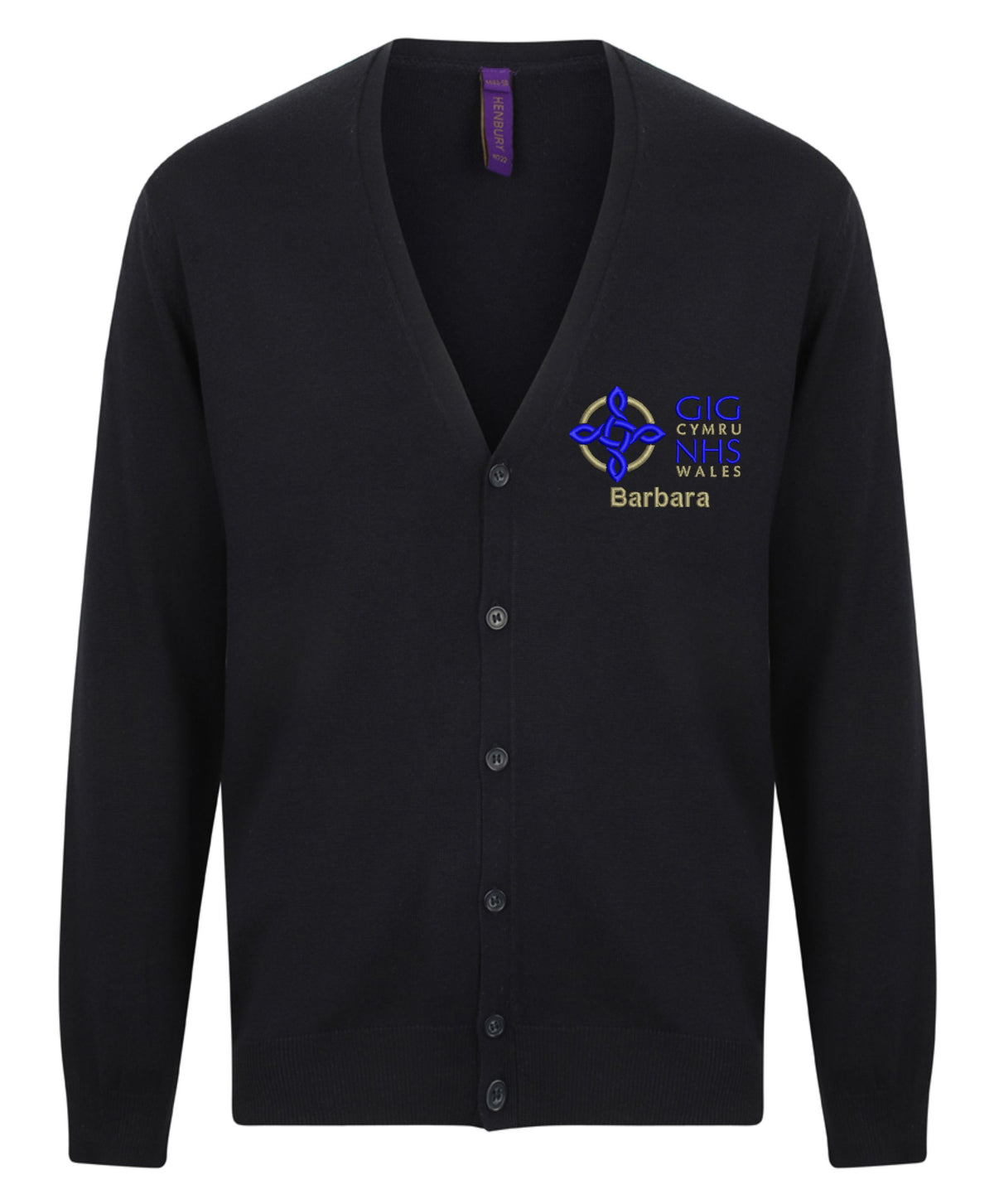 NHS Wales Embroidered Cardigan – Personalised GIG Cymru Healthcare Uniform