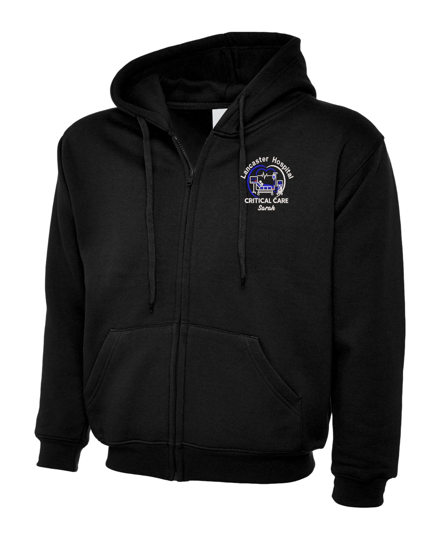 Critical Care Zipped Hoodie | Personalised Embroidered NHS Clothing UK