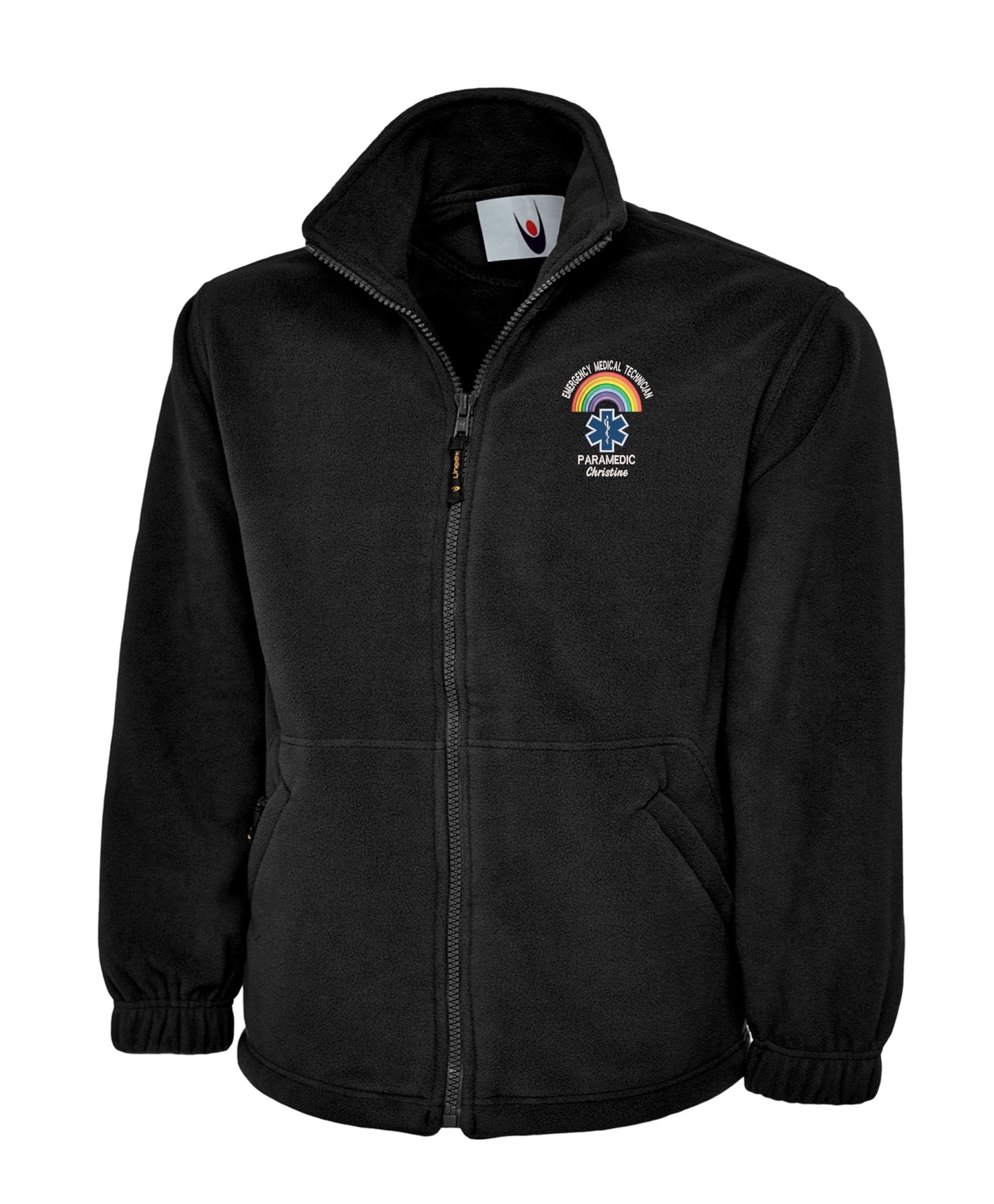 Paramedic Rainbow Fleece Jacket | Embroidered NHS & Ambulance Uniform UK