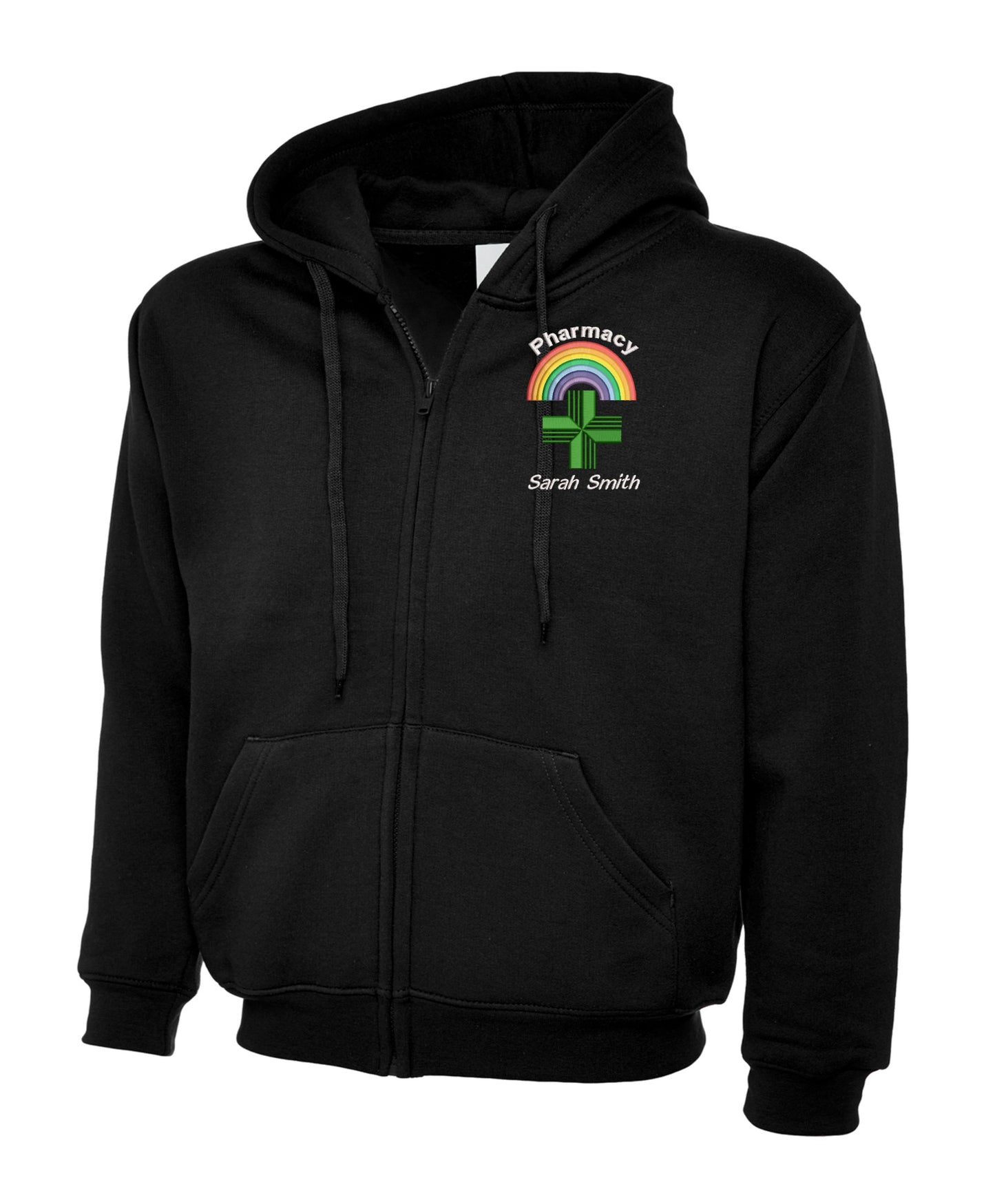 Pharmacy Hoodie Zipped Rainbow Uniforms & Embroidered Pharmacy