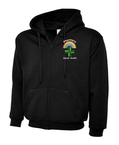 Pharmacy Hoodie Zipped Rainbow Uniforms & Embroidered Pharmacy