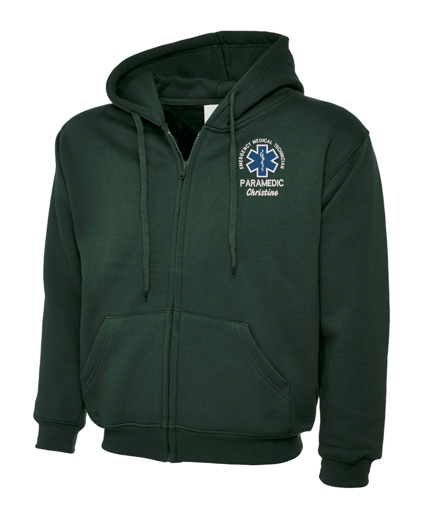 Paramedic Zipped Hoodie | Personalised Embroidered NHS Uniform UK
