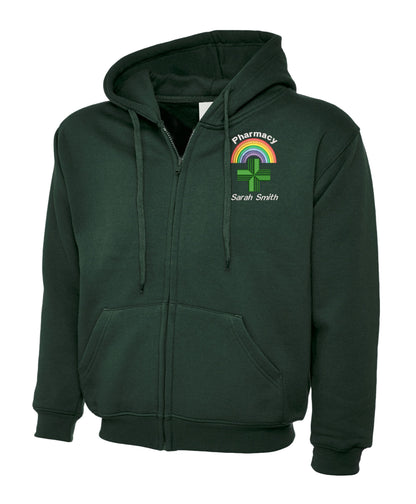 Pharmacy Hoodie Zipped Rainbow Uniforms & Embroidered Pharmacy