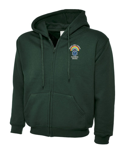 Paramedic Rainbow Zipped Hoodie | Embroidered NHS & Ambulance Clothing UK
