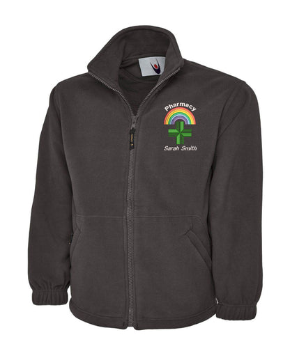 Pharmacy Uniforms UK | Personalised Rainbow Embroidered Pharmacy Fleece
