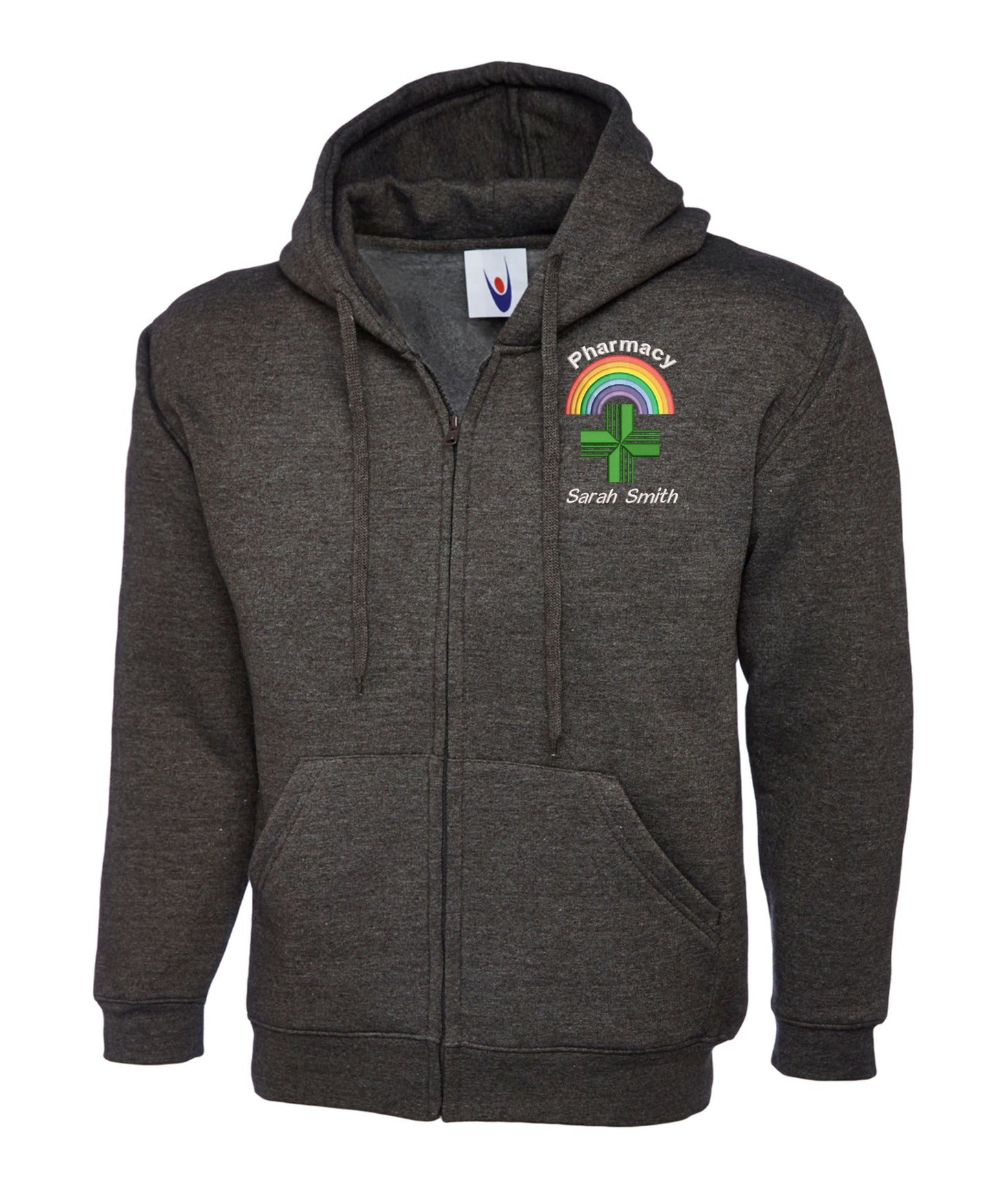 Pharmacy Hoodie Zipped Rainbow Uniforms & Embroidered Pharmacy