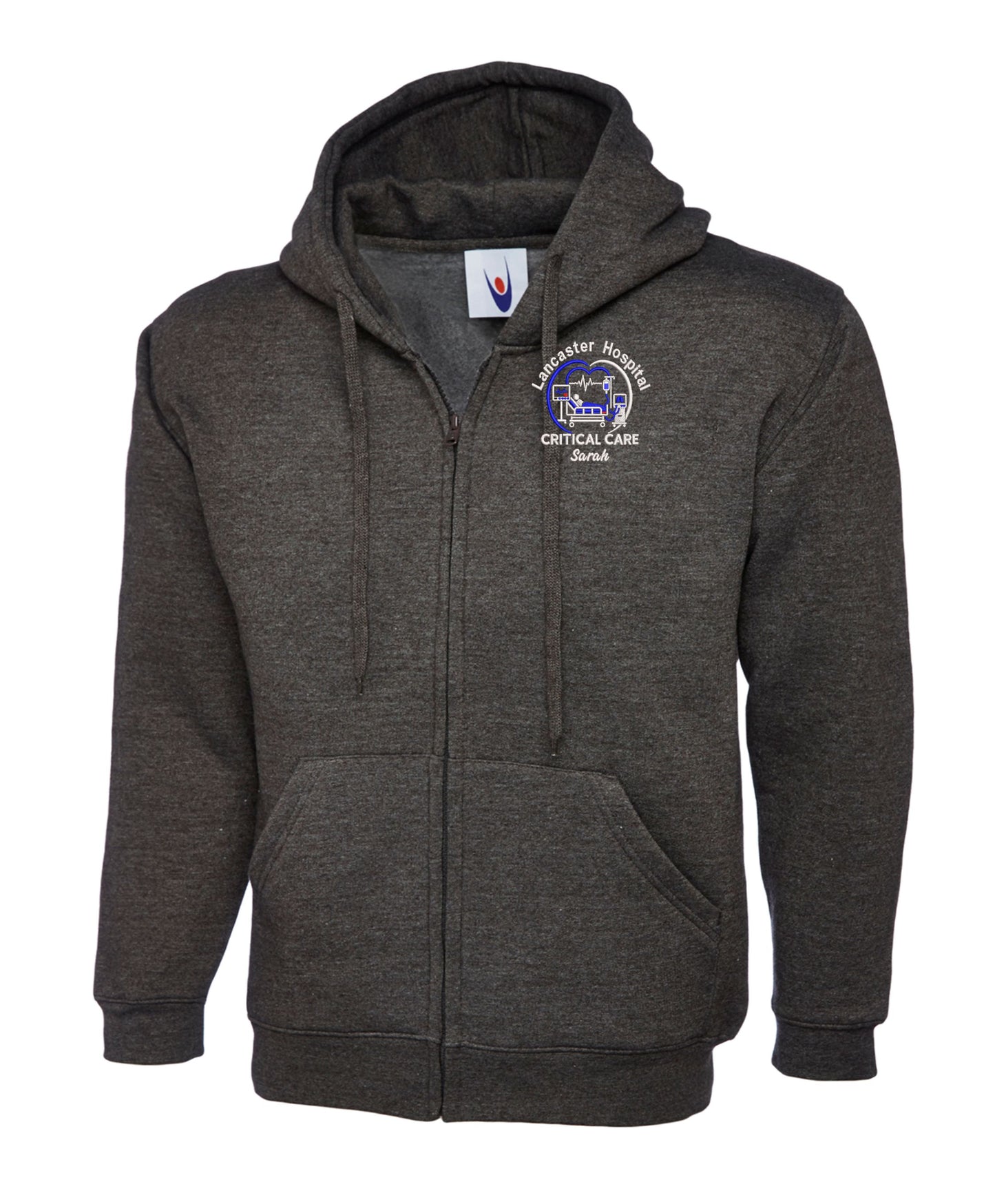 Critical Care Zipped Hoodie | Personalised Embroidered NHS Clothing UK