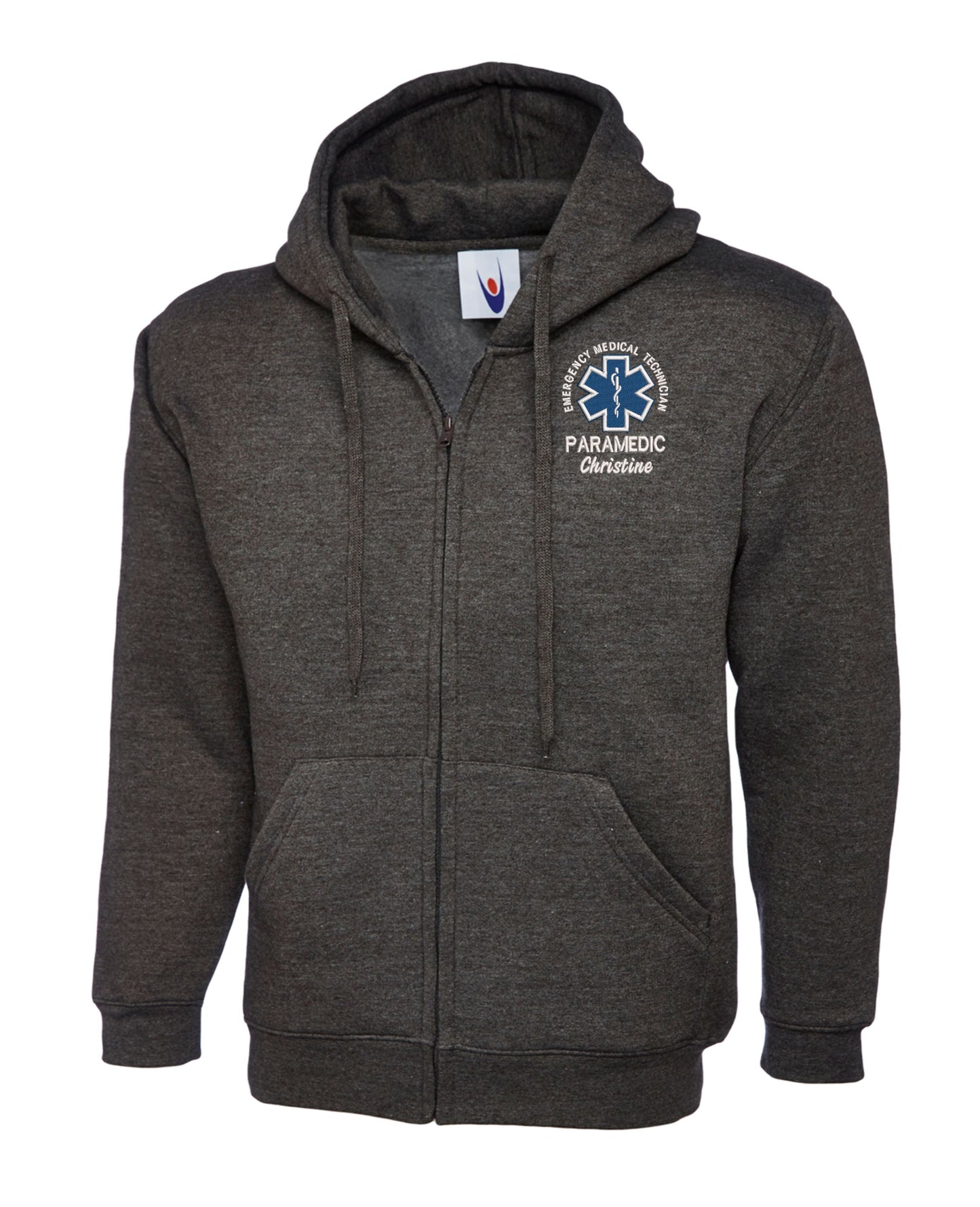 Paramedic Zipped Hoodie | Personalised Embroidered NHS Uniform UK