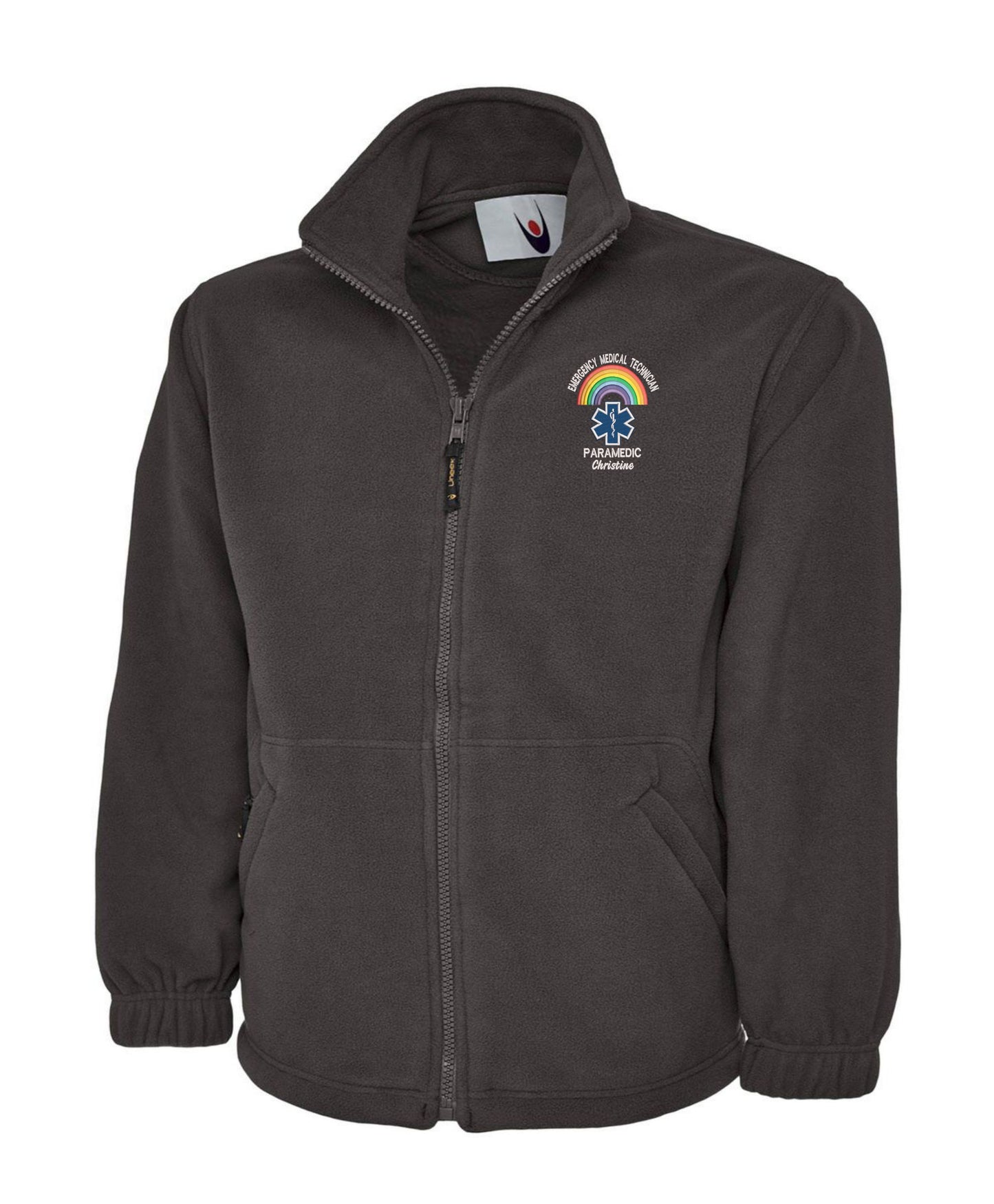 Paramedic Rainbow Fleece Jacket | Embroidered NHS & Ambulance Uniform UK