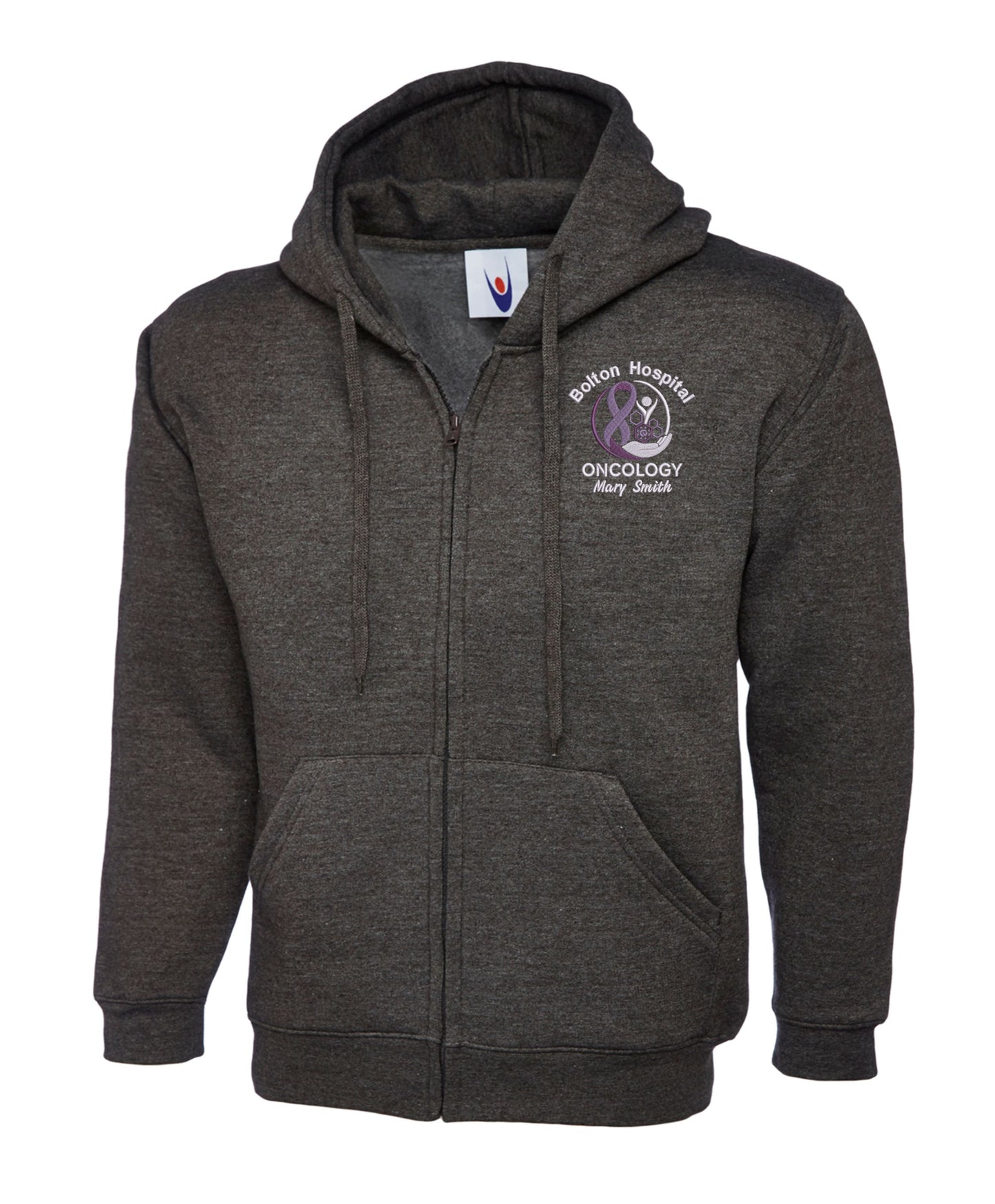 Oncology Zipped Hoodie UK | Personalised Embroidered NHS Hoodie