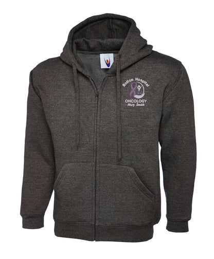 Oncology Zipped Hoodie UK | Personalised Embroidered NHS Hoodie