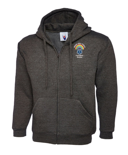 Paramedic Rainbow Zipped Hoodie | Embroidered NHS & Ambulance Clothing UK
