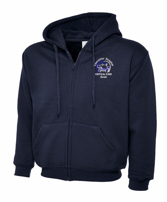 Critical Care Zipped Hoodie | Personalised Embroidered NHS Clothing UK