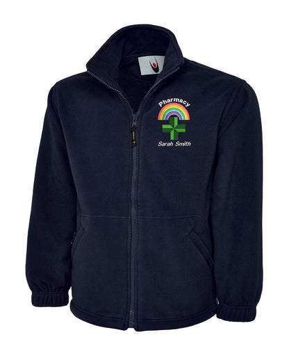Pharmacy Uniforms UK | Personalised Rainbow Embroidered Pharmacy Fleece