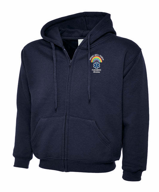 Paramedic Rainbow Zipped Hoodie | Embroidered NHS & Ambulance Clothing UK