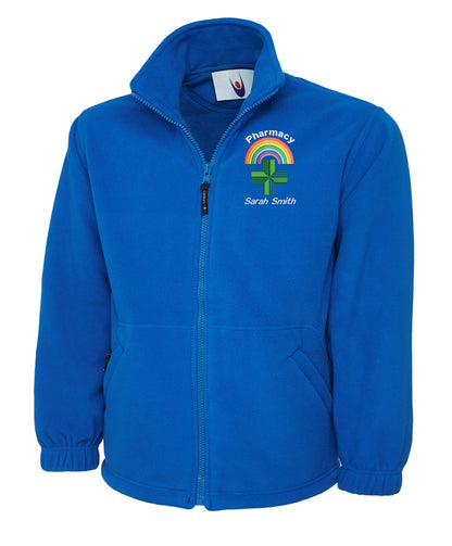 Pharmacy Uniforms UK | Personalised Rainbow Embroidered Pharmacy Fleece