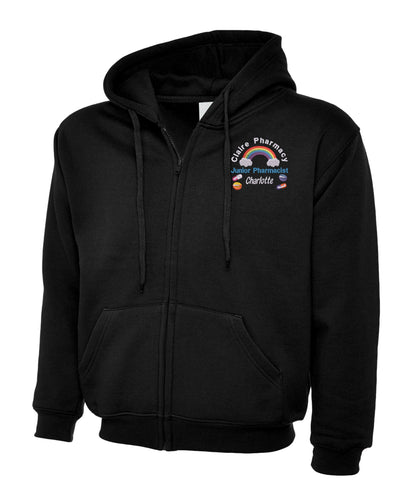 Junior Pharmacist Zipped Hoodie | Personalised Embroidered NHS Pharmacy Uniform UK