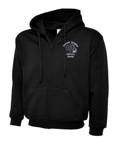 Renal Zipped Hoodie UK | Personalised Embroidered NHS Hoodie