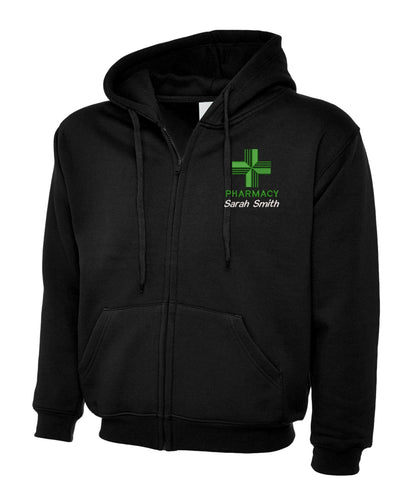 Pharmacy Hoodie Zipped Uniforms & Embroidered Pharmacy