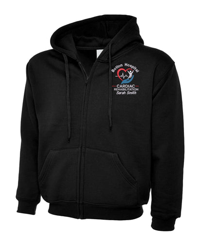 Cardiac Rehabilitation Zipped Hoodie | Personalised NHS Clothing UK