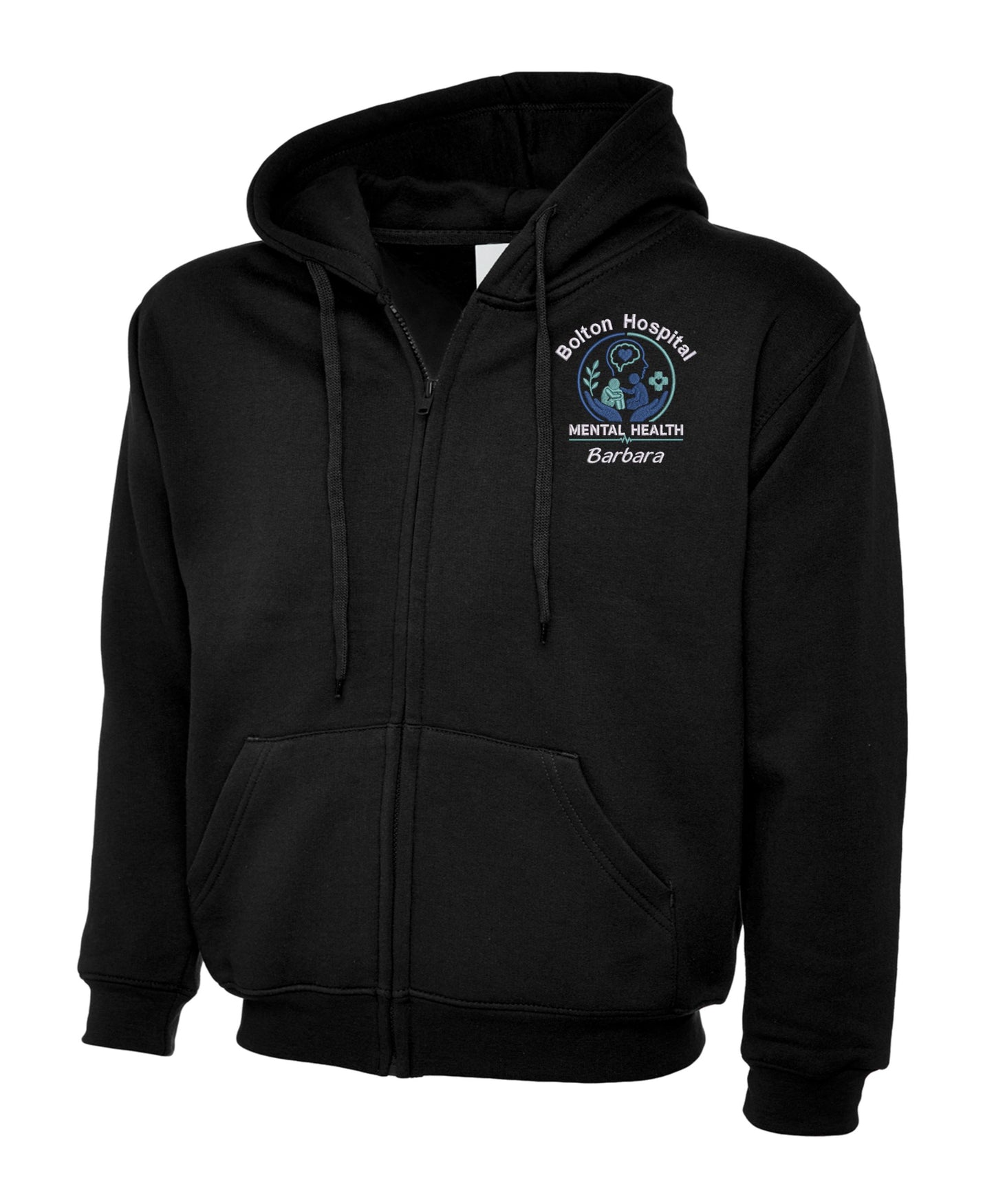 Mental Health Nurse Zipped Hoodie | Personalised Embroidered NHS Clothing