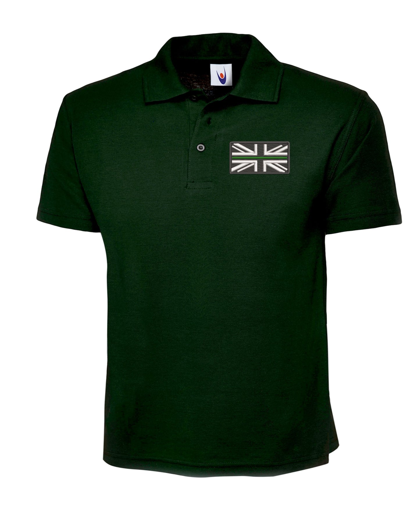 Ambulance Service  Green Line Embroidered Men's Polo Shirt