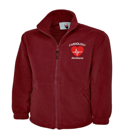 NHS Cardiology Fleece Jacket | Personalised Embroidered Cardiology Fleece UK