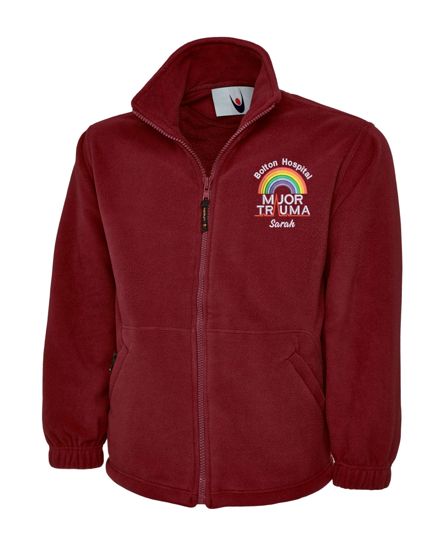 Rainbow Major Trauma Fleece Jacket | Personalised Embroidered Healthcare Fleece UK