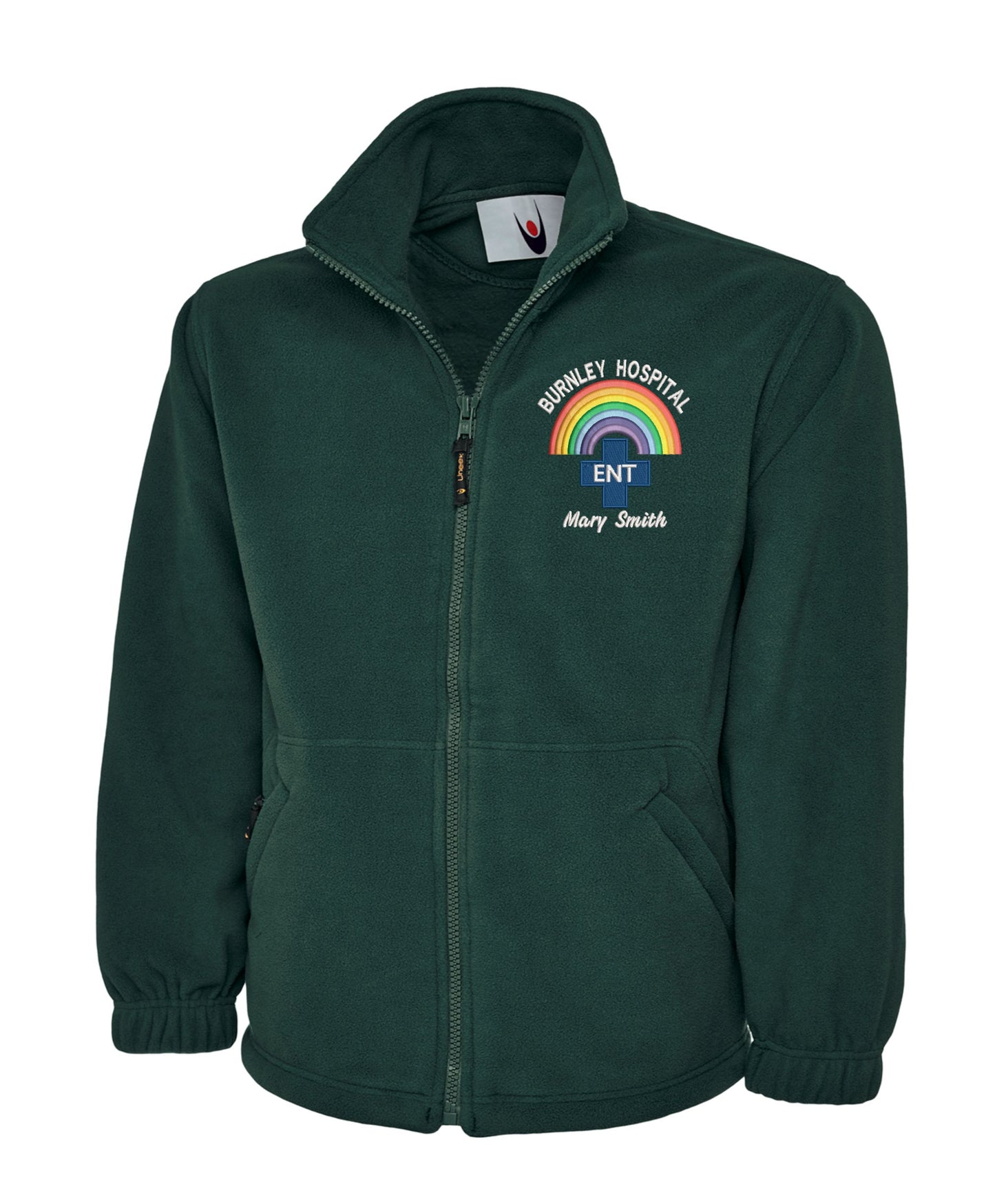 Rainbow E.N.T. Fleece | Personalised Embroidered NHS Healthcare Clothing UK