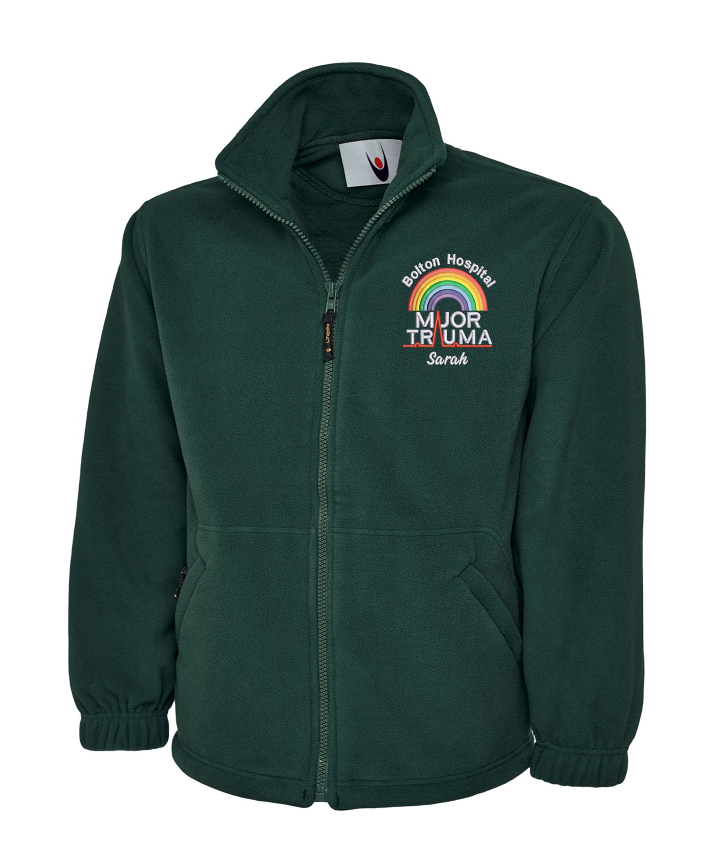 Rainbow Major Trauma Fleece Jacket | Personalised Embroidered Healthcare Fleece UK