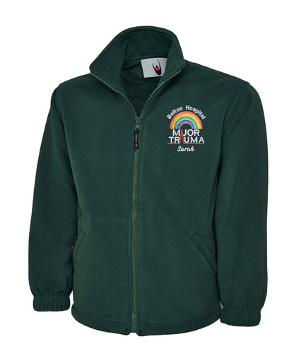 Rainbow Major Trauma Fleece Jacket | Personalised Embroidered Healthcare Fleece UK