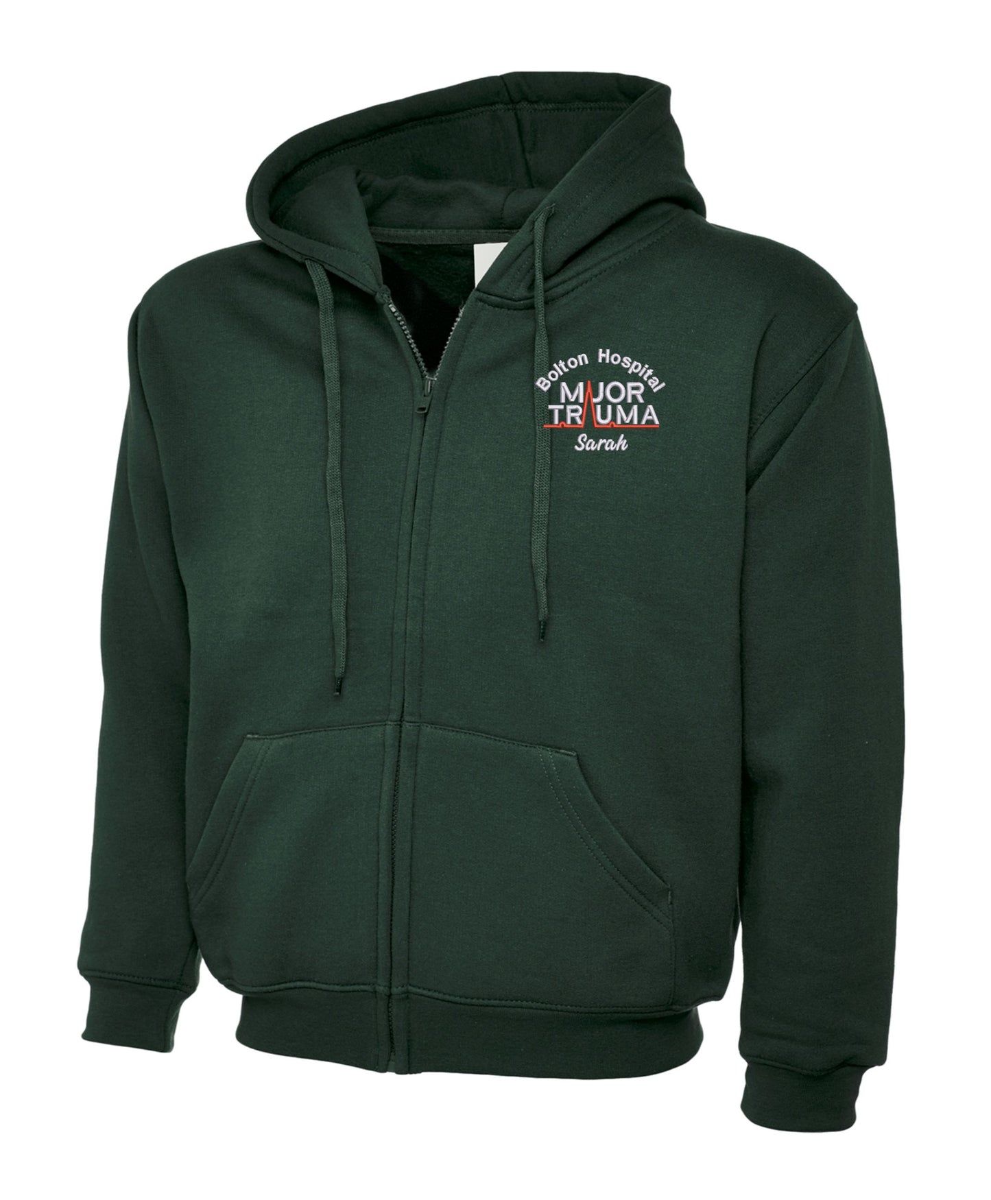 Major Trauma Zipped Hoodie | Personalised Embroidered Major Trauma Hoodie UK