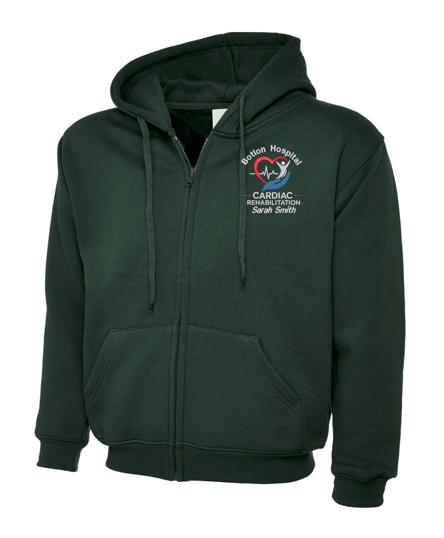 Cardiac Rehabilitation Zipped Hoodie | Personalised NHS Clothing UK