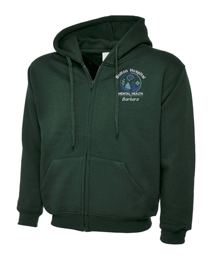 Mental Health Nurse Zipped Hoodie | Personalised Embroidered NHS Clothing