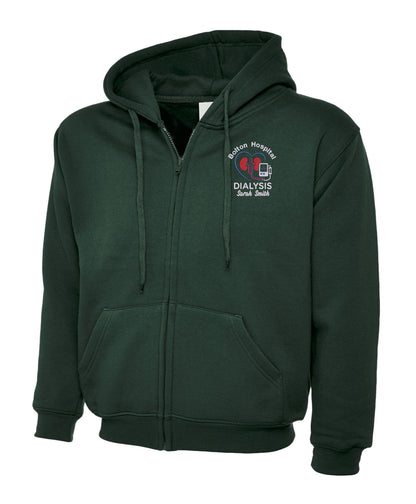 Dialysis Zipped Hoodie UK | Personalised Embroidered NHS Hoodie
