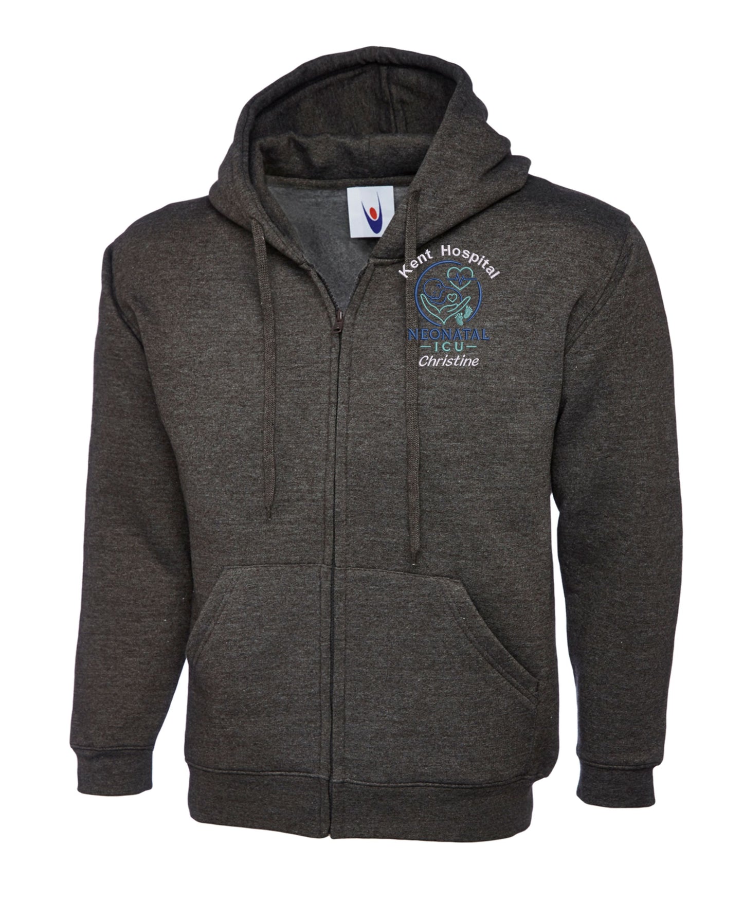 Neonatal Care Zipped Hoodie | Personalised Embroidered NHS Clothing UK