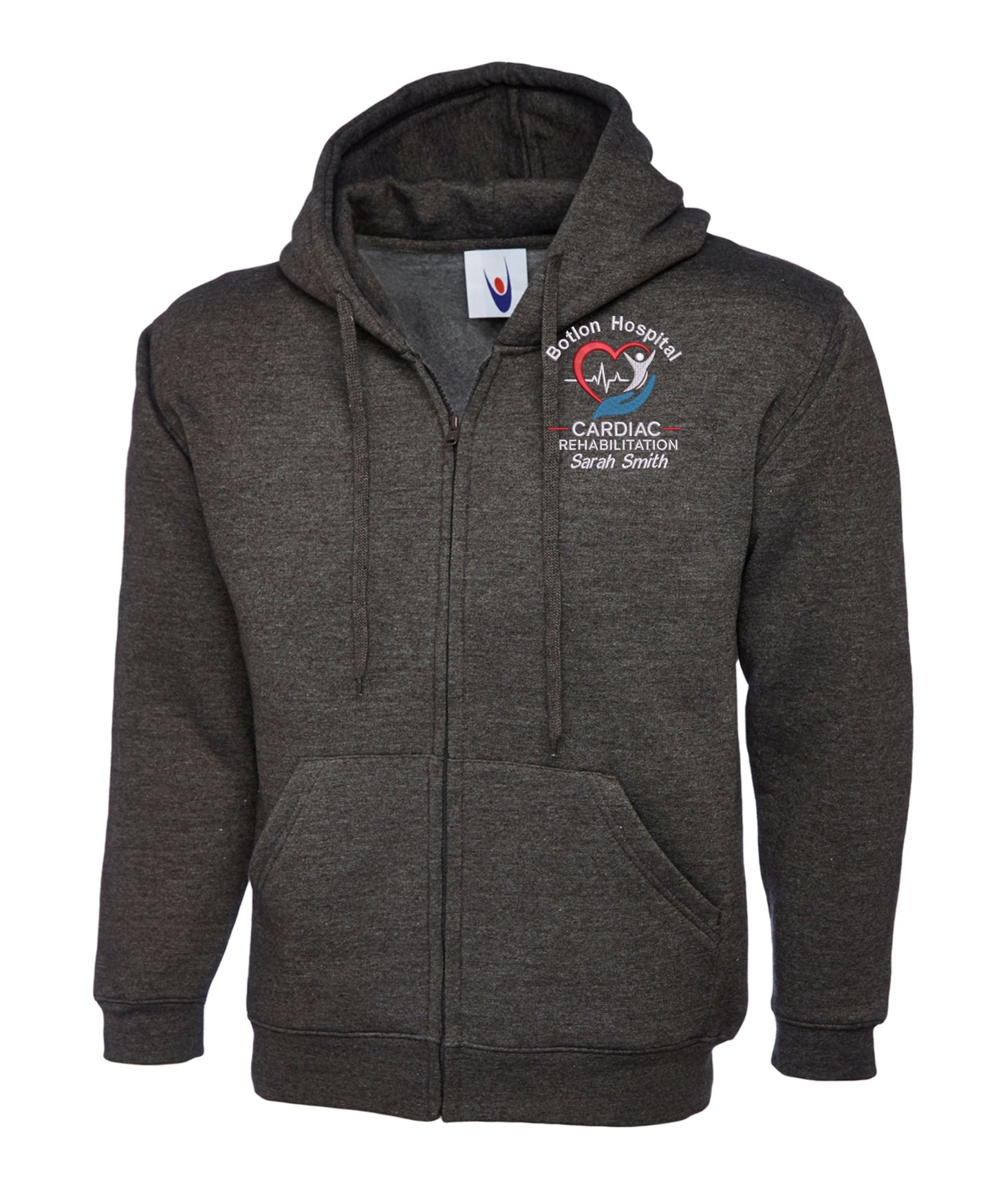 Cardiac Rehabilitation Zipped Hoodie | Personalised NHS Clothing UK