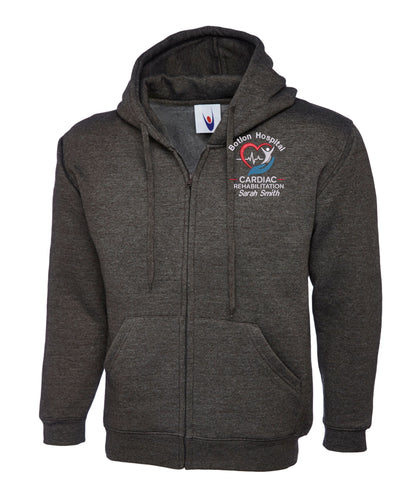 Cardiac Rehabilitation Zipped Hoodie | Personalised NHS Clothing UK