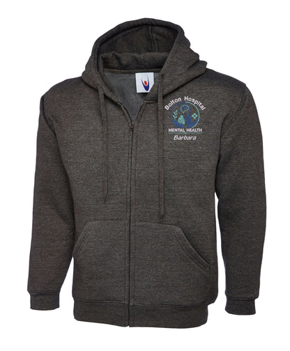 Mental Health Nurse Zipped Hoodie | Personalised Embroidered NHS Clothing