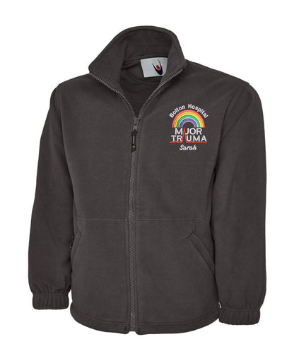 Rainbow Major Trauma Fleece Jacket | Personalised Embroidered Healthcare Fleece UK
