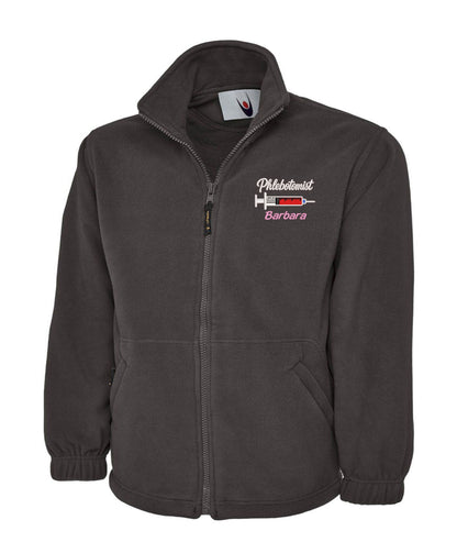 NHS Phlebotomist Fleece | Personalised Embroidered Uniforms UK