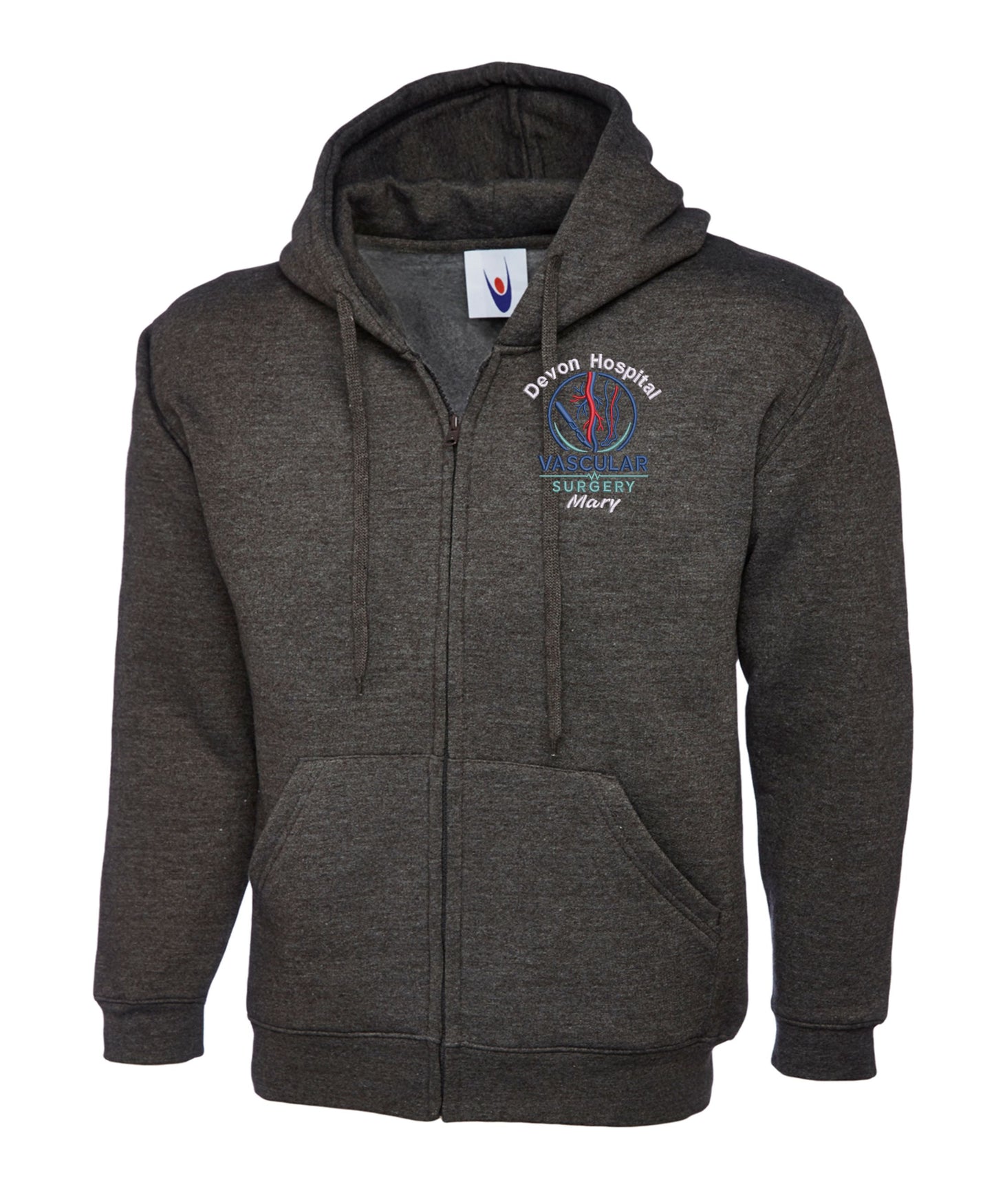 Vascular Surgery Zipped Hoodie | Personalised Embroidered NHS Clothing UK