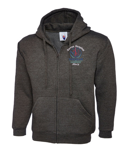 Vascular Surgery Zipped Hoodie | Personalised Embroidered NHS Clothing UK