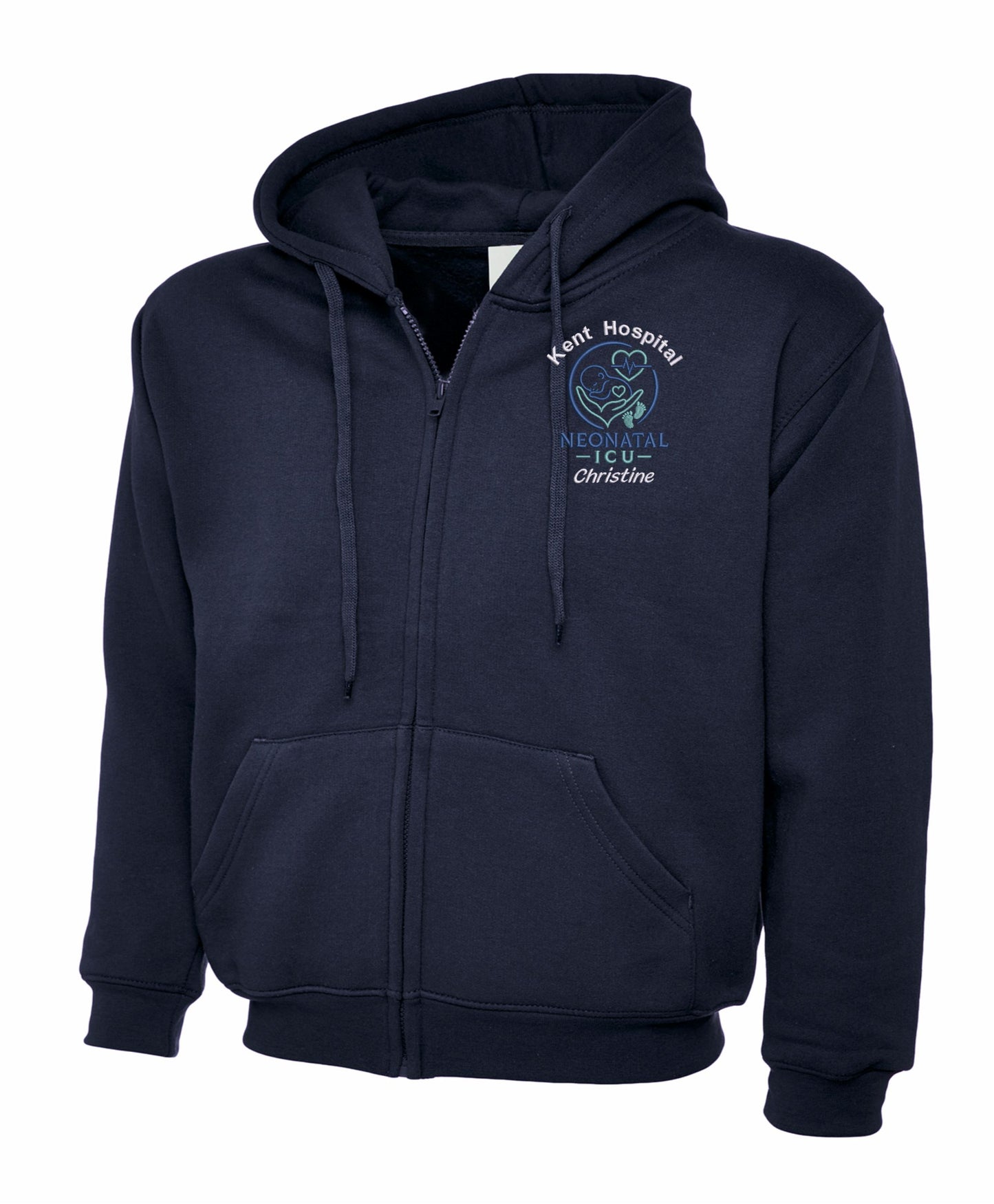 Neonatal Care Zipped Hoodie | Personalised Embroidered NHS Clothing UK