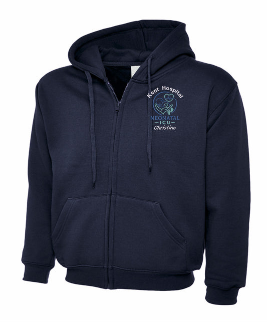 Neonatal Care Zipped Hoodie | Personalised Embroidered NHS Clothing UK