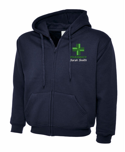Pharmacy Hoodie Zipped Uniforms & Embroidered Pharmacy