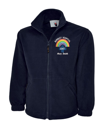 Rainbow E.N.T. Fleece | Personalised Embroidered NHS Healthcare Clothing UK
